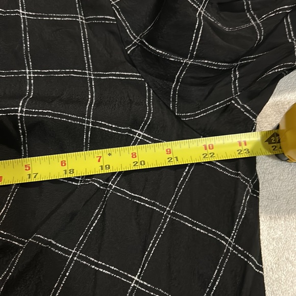 Long Tall Sally Black Dress Twist Detail Check Woven Plus Size 20 - Picture 7 of 9